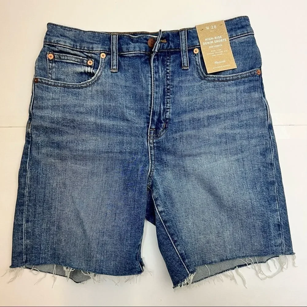 Madewell • High-Rise Mid-Length Shorts